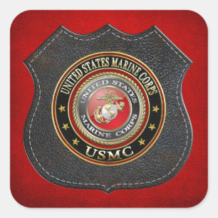 Sticker Carré Emblème USMC [Edition spéciale] [3D]