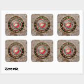 Sticker Carré Emblème USMC [Edition spéciale] [3D] (Feuille)