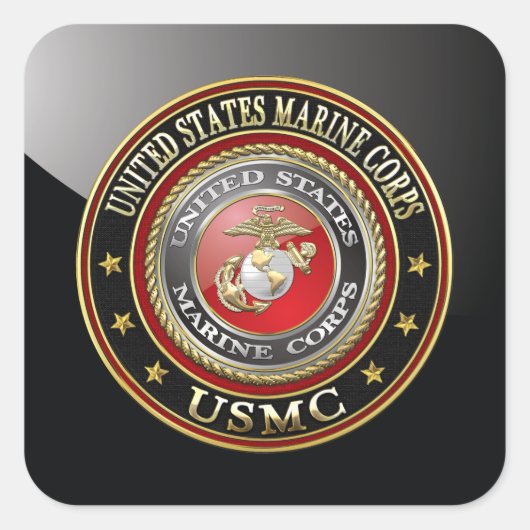 Sticker Carré Emblème USMC [Edition spéciale] [3D] (Devant)