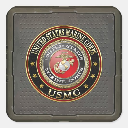 Sticker Carré Emblème USMC [Edition spéciale] [3D] (Devant)