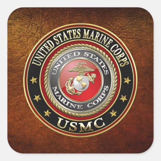Sticker Carré Emblème USMC [Edition spéciale] [3D] (Devant)