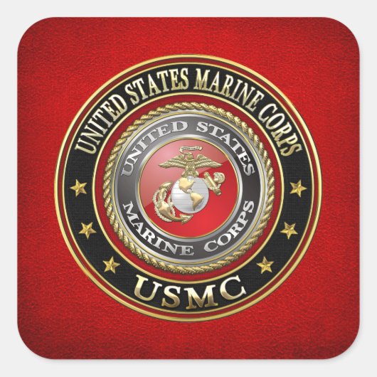 Sticker Carré Emblème USMC [Edition spéciale] [3D] (Devant)