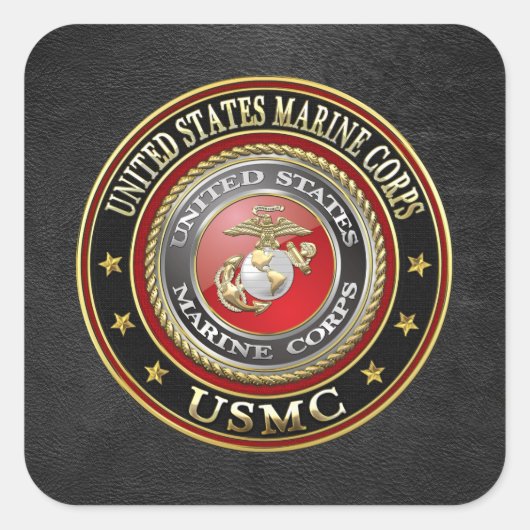 Sticker Carré Emblème USMC [Edition spéciale] [3D] (Devant)