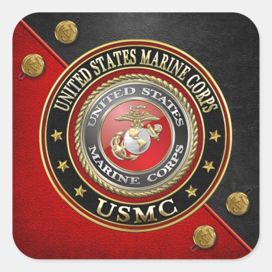 Sticker Carré Emblème USMC [Edition spéciale] [3D] (Devant)