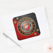 Sticker Carré Emblème USMC [Edition spéciale] [3D] (Enveloppe)