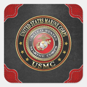 Sticker Carré Emblème USMC [Edition spéciale] [3D]