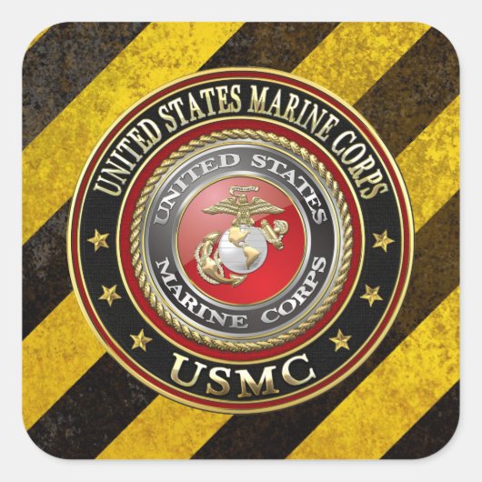 Sticker Carré Emblème USMC [Edition spéciale] [3D] (Devant)