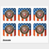 Sticker Carré Emblème USMC [Edition spéciale] [3D] (Feuille)