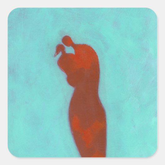 Sticker Carré Embracement de couple (Devant)