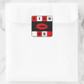 Sticker Carré Embrasse-moi ! (Sac)