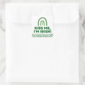 Sticker Carré Embrasse-Moi ! Je suis irlandais (Sac)