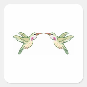 Sticker Carré Embrasser les colibris