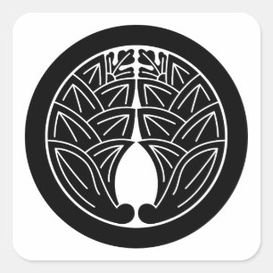 Sticker Carré Embrasser les géants japonais en cercle