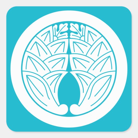 Sticker Carré Embrasser les géants japonais en cercle (Devant)