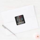 Sticker Carré Embrassez la conception de la neurodiversité pour  (Enveloppe)