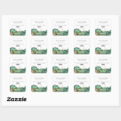 Sticker Carré Emerald Agate Petite entreprise (Feuille)