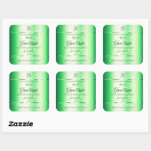 Sticker Carré Emerald Green Parties scintillant douce Produit Ét (Feuille)
