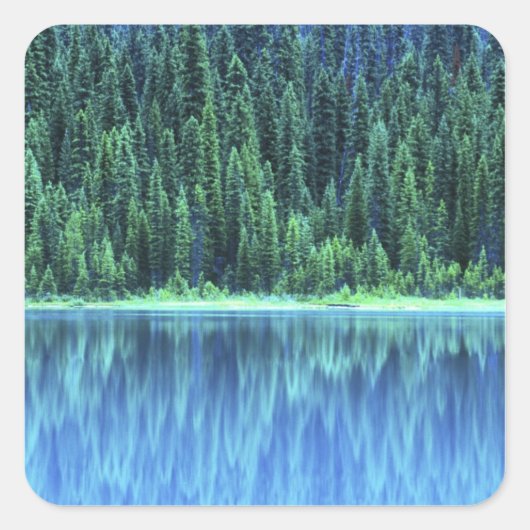 Sticker Carré Emerald Lake, Yoho NP, C.-B., Canada (Devant)