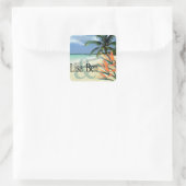 Sticker Carré Emerald Waters Tropical Beach (Sac)