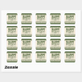 Sticker Carré Émeraude Ornate Borders (Feuille)
