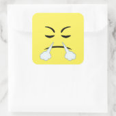 Sticker Carré Emoji à vapeur (Sac)