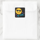 Sticker Carré Emoji Be Cool (Sac)