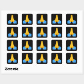 Sticker Carré Emoji des mains pliées (Feuille)