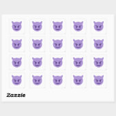 Sticker Carré emoji diable (Feuille)