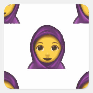 Sticker Carré emoji hajib