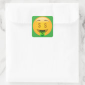 Sticker Carré Emoji monétaire (Sac)