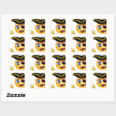 Sticker Carré emoji pirate (Feuille)