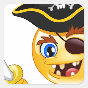 Sticker Carré emoji pirate