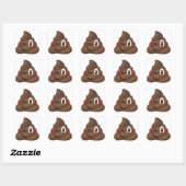 Sticker Carré Emoji Poop (Feuille)