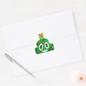 Sticker Carré Emoji Poop Arbre de Noël (Enveloppe)