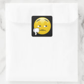 Sticker Carré Emoji pouces vers le bas (Sac)