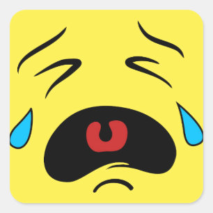 Sticker Carré Emoji Tad Face