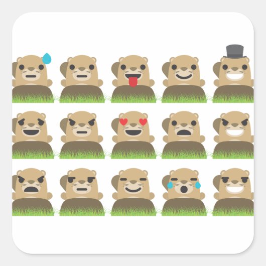 Sticker Carré emojis (Devant)