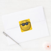 Sticker Carré Emoticon avec lunettes de soleil (Enveloppe)