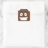 Sticker Carré émoticône (Sac)