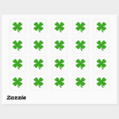 Sticker Carré émoticône st patrick (Feuille)