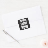 Sticker Carré Empêcher Trump maintenant (Enveloppe)
