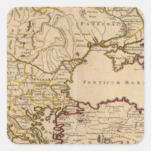 Sticker Carré Empire byzantin (Devant)