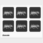 Sticker Carré Emplacement du camping (Feuille)