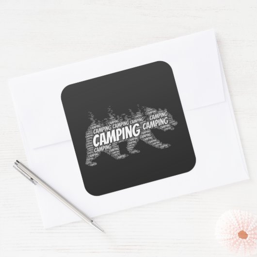 Sticker Carré Emplacement du camping (Enveloppe)