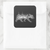 Sticker Carré Emplacement du camping (Sac)