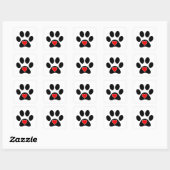 Sticker Carré Empreinte de patte de chien (Feuille)