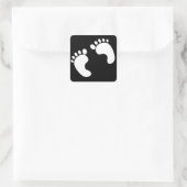 Sticker Carré Empreintes Bébé Blanches (Sac)