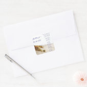 Sticker Carré empreintes dans le sable (Enveloppe)