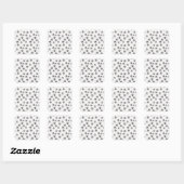 Sticker Carré Empreintes Paw : Chien Monochrome Sans Seamless. (Feuille)