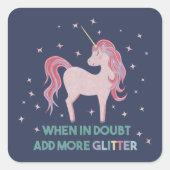 Sticker Carré En cas de doute, ajouter plus de Parties scintilla (Devant)